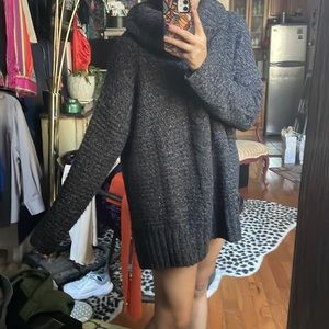 JOE Fresh Grey Cozy Tunic Turtleneck Sweater - S